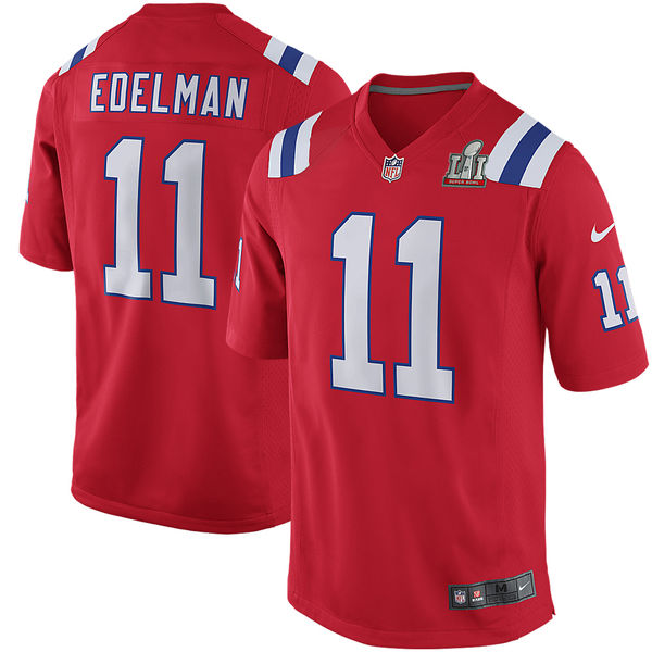 Julian Edelman New England Patriots Nike Super Bowl LI Bound Game Jersey - Red